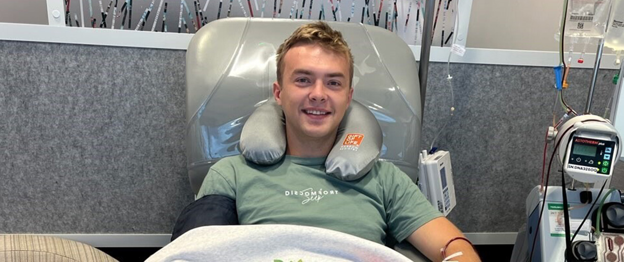 Sammy Friedrich completed his stem cell donation on Aug. 31 in Boca Raton, Florida.