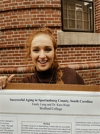 Emily Lang ’23 presented research at the National Collegiate Research Conference at Harvard University