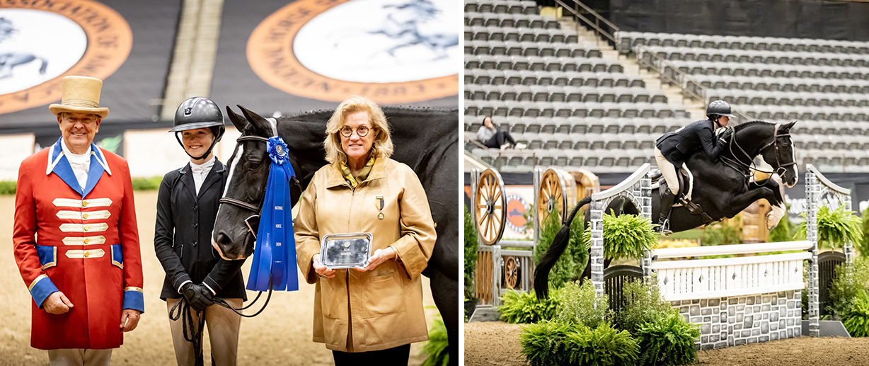 Grace Loughlin ’27 competed in the prestigious National Horse Show and placed first in her division.