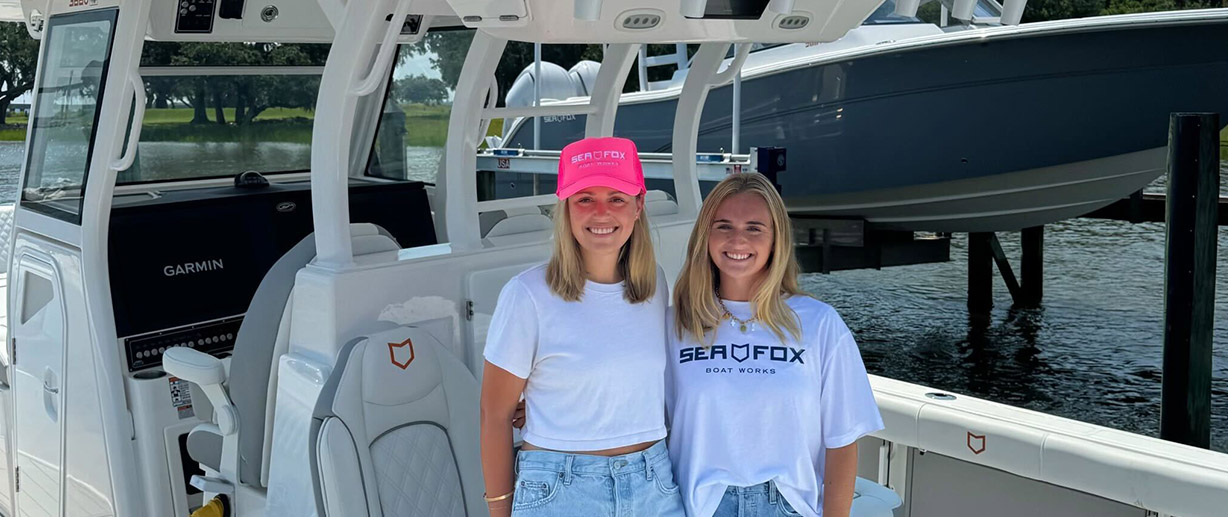 Bland and Renken connect at Sea Fox Boats in Charleston