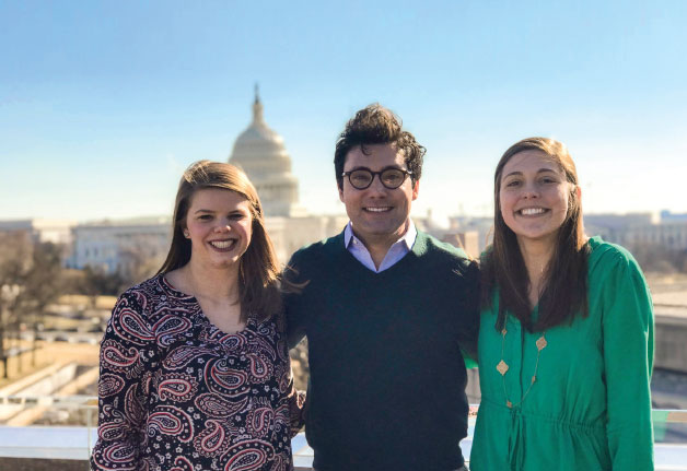 Bailey Wise ’18, Marion Smith '07, and Ashlee Moody Davis '15  in Washington, D.C.