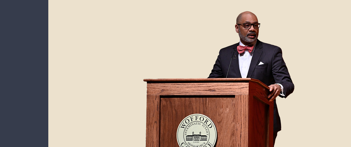 Dr. Russell Wigginton, president of the National Civil Rights Museum, spoke at Wofford on Feb. 2 to kick off the college’s Black History Month commemoration.