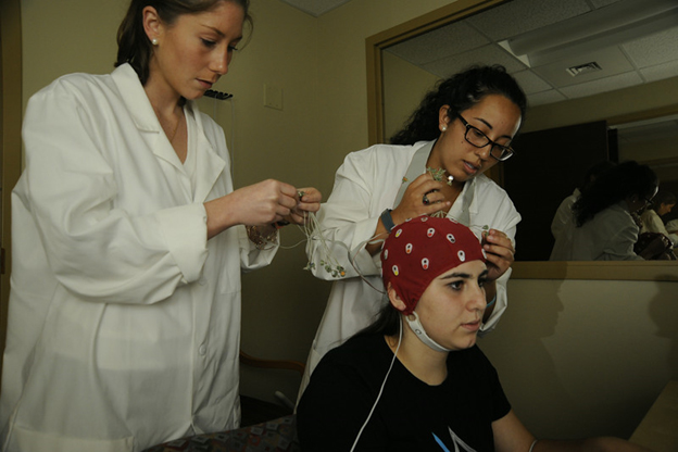 EEG and cortisol assay laboratory