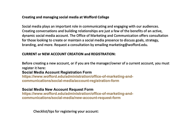 Creating and Managing Social Media Accounts