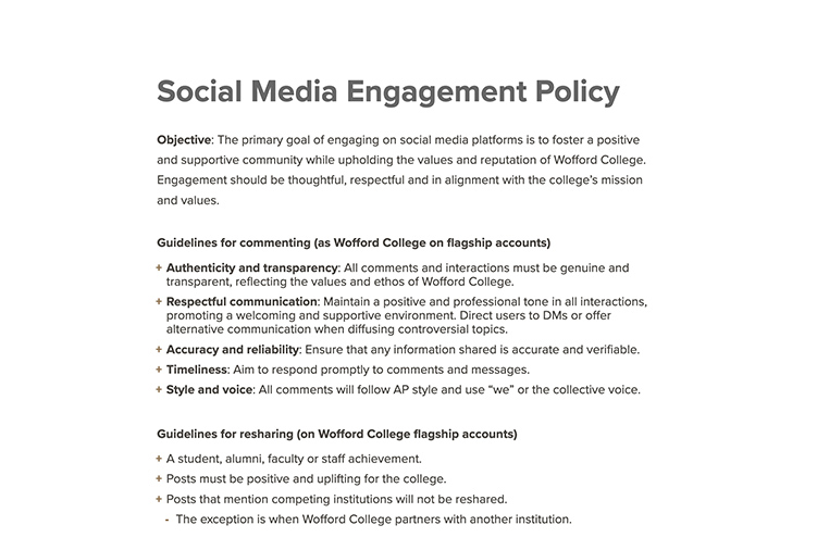 Social Media Engagement Policy